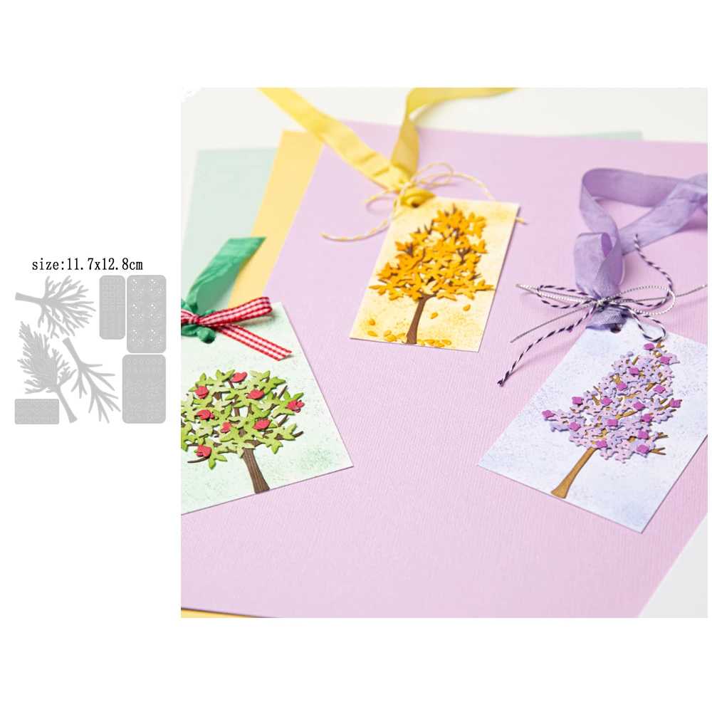 

Metal Cutting Dies 2022 New Christmas Trees Scrapbooking Stencil Craft Card Making Supplies Paper Embossing Flder Mold