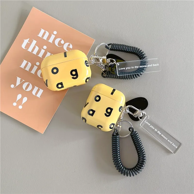 

Cute Milk Tea Girl Letter Flowers With Ornaments Girl For Airpods Pro 3 2 Soft Protective Cover Headphone Carrying Box Fundas
