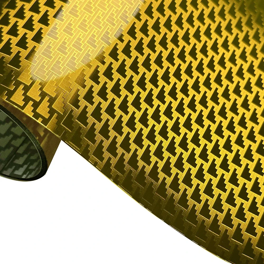 Высокоглянцевая Золотая фотопленка из углеродного волокна автомобильная