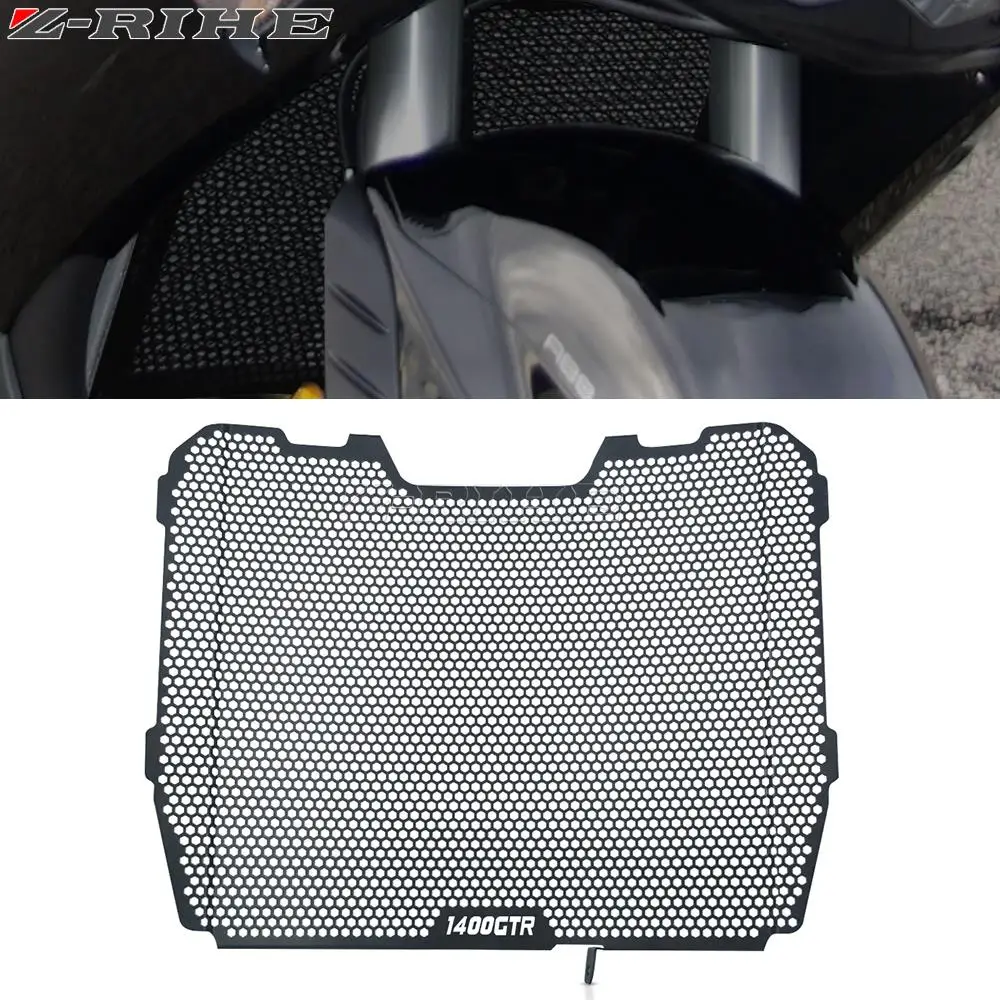 

Motorcycle Radiator Grille Grill Guard Cover Protector For Kawasaki 1400GTR 1400 GTR 2008-2023 gtr 1400 2022 2021 2020 2019 2018