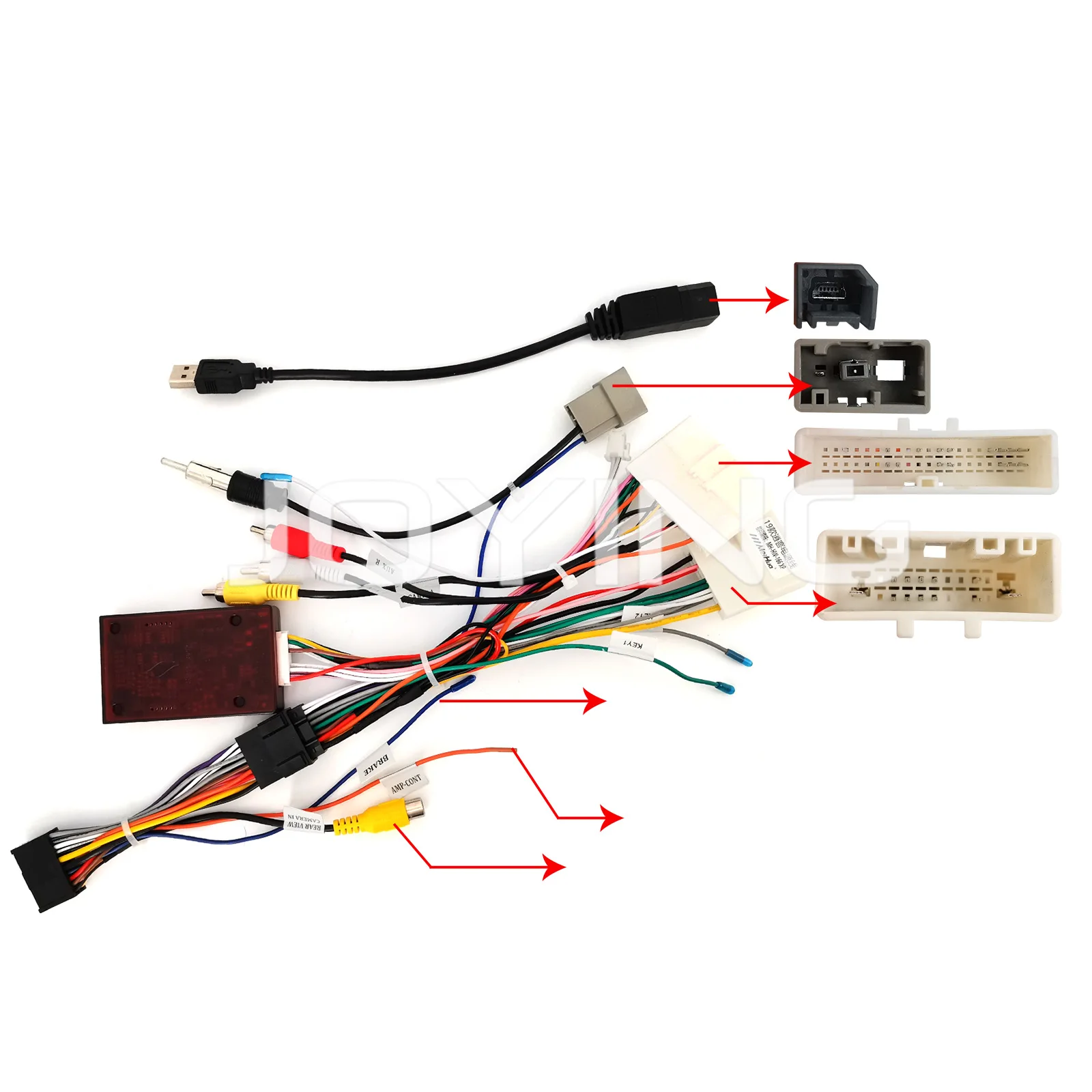 

Проводка JOYFORWA Canbus, кабель питания, поддержка заводской камеры заднего вида, камера слепых зон для 40-контактного Nissan