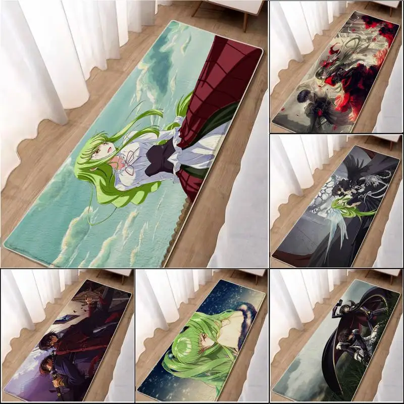 

Коврик для кухни с аниме-кодом Geass Lelouch, ковер для спальни, гостиной, коврик для входной двери, домашний коврик для прихожей, Противоскользящи...