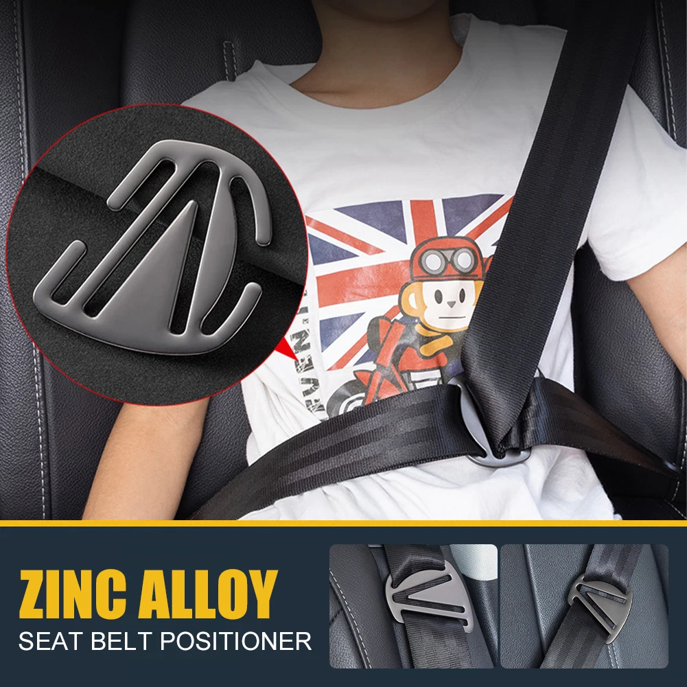 

Aluminium Alloy Car Safety Seat Belt Adjuster Automotive Locking Clip Belt Strap Clamp Shoulder Buckle For Adult Children