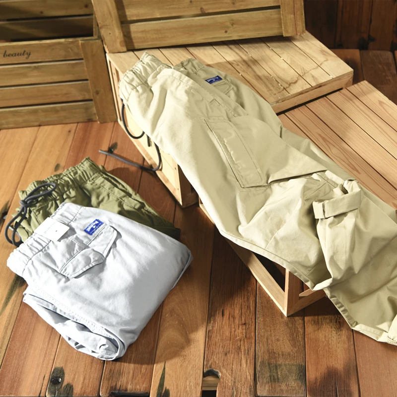 Брюки-карго мужские из 2022 хлопка с боковыми карманами |