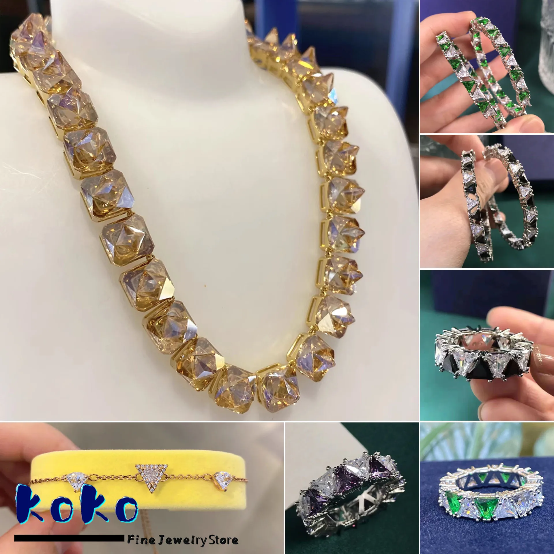 Оригинальные модные комплекты ювелирных украшений с кристаллами Ortyx 2025 для