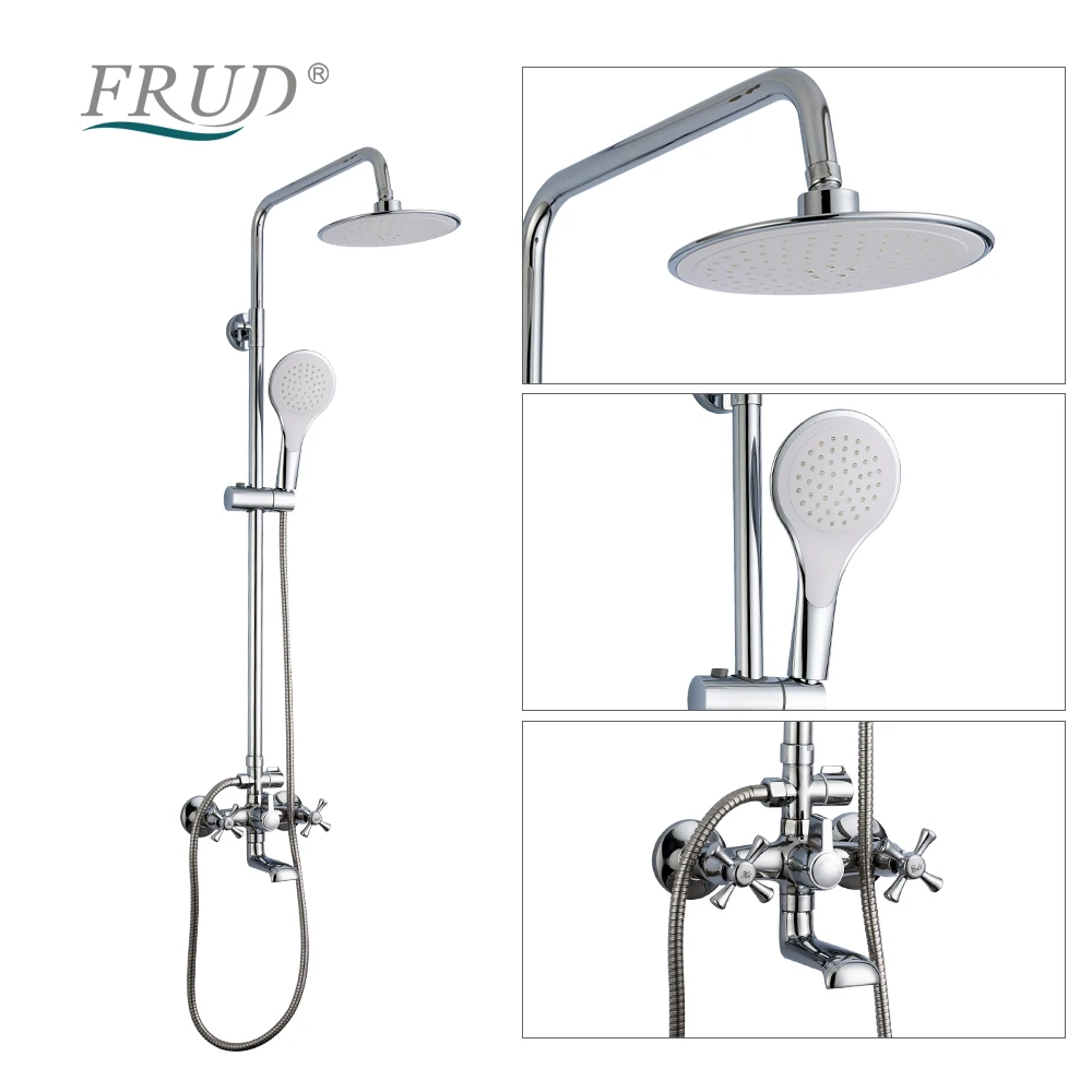 

FRUD ,Кран для ванной комнаты ,Настенный кронштейн ,материал из алюминиевого сплава ,Смеситель Система ,дождевого душа ,Подъемный кран ,Двойная ручка ,Управление холодной горячей водой