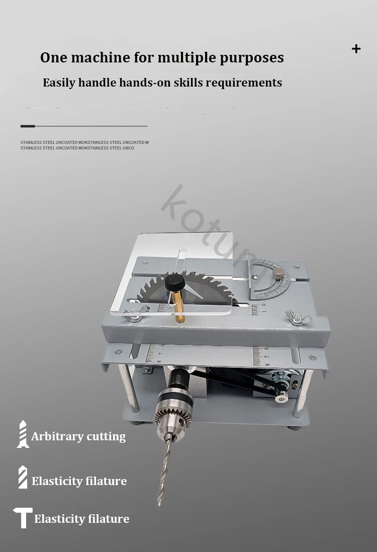 Мини-электрическая пила настольная деревообрабатывающий режущий станок
