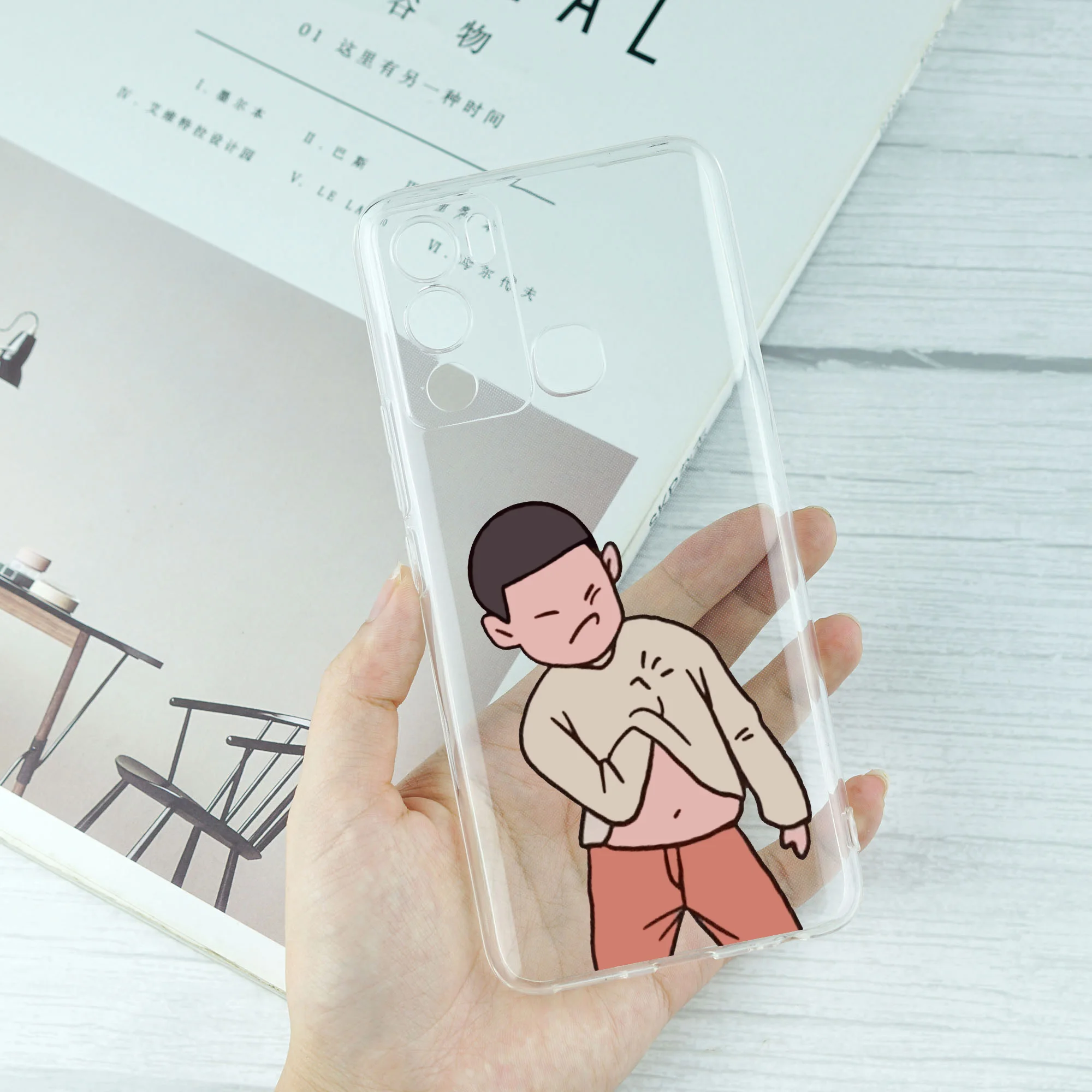 Для Infinix Note 10 Pro 11 Hot 12 12i Чехол с забавным выражением Мягкие прозрачные чехлы для