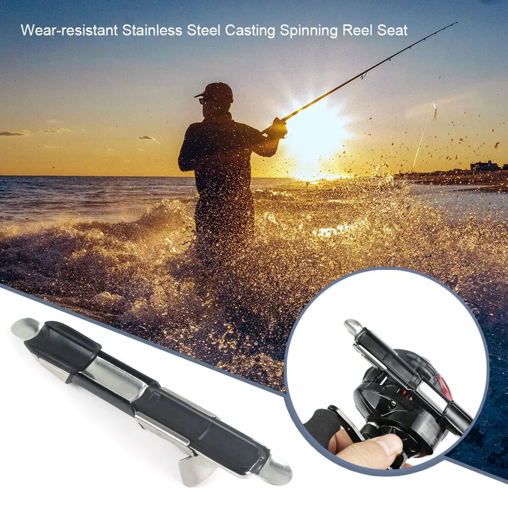 Reel Seat Stainless Steel Deck Road Raft Fishing Rod Mount R