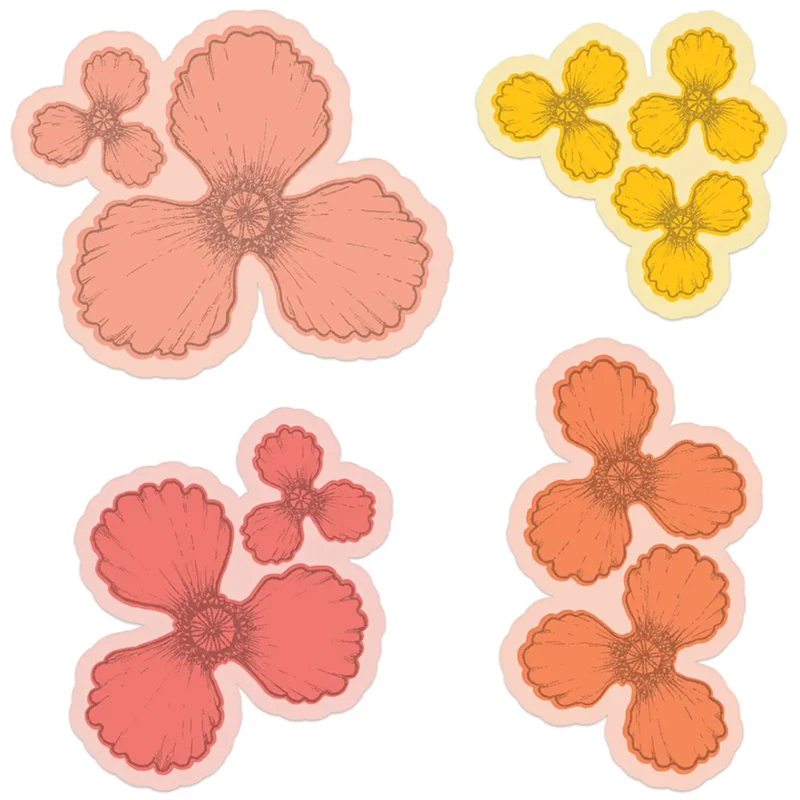 Новинка 2022 набор штампов с многослойным рисунком растений и цветов для резки