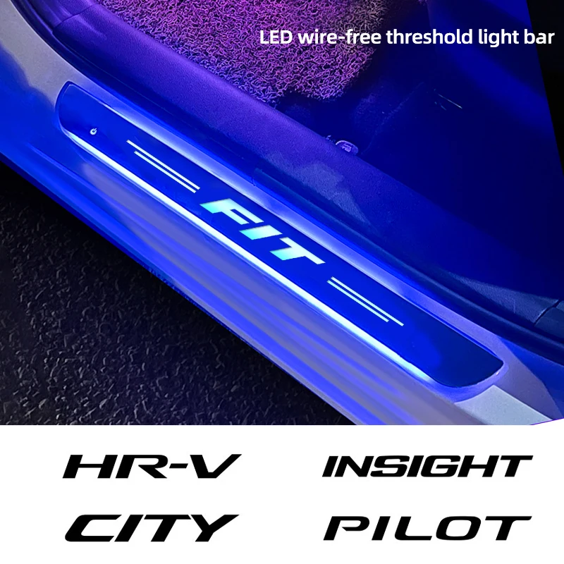 

Door Customize Lamps For Honda AMAZE BRIO BR-V CITY CROSSTOUR FIT Ridgeline Accord TYPE-R Car Wireless LED Welcome Ambient Light