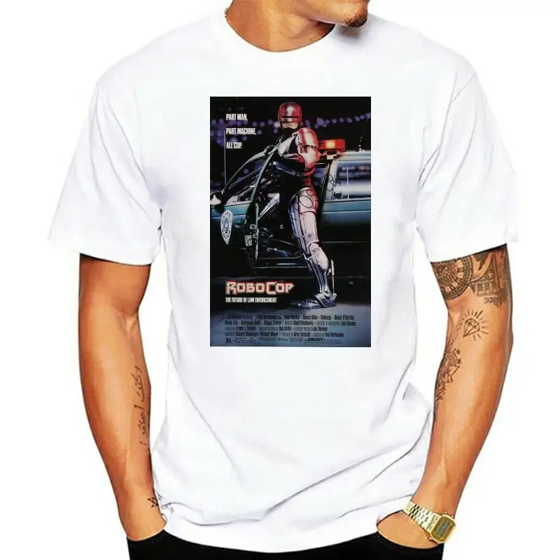 

Retro Movie Poster Inspired By Robocop Printed T-Shirt Latest New Style Tee Shirt