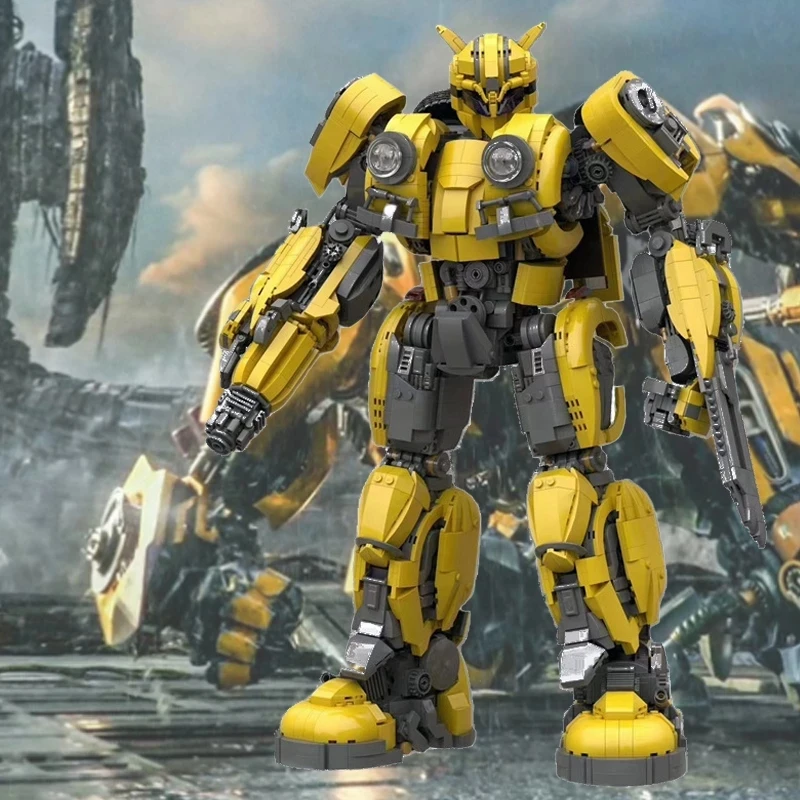 

Creative Brick Toys Robot Transformation Model Building Blocks MOC Modular Bumblebeed Sets High-tech Educational Kids Xmas Gifts