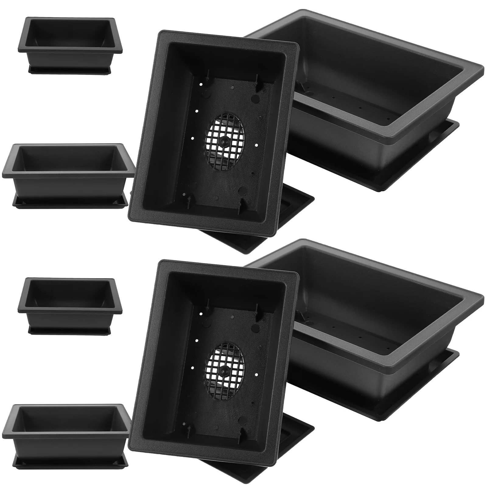 

Pot Planter Box Bonsai Window Flower Plastic Vegetable Pots Succulent Drainage Tray Rectangular Container Windowsill Tree