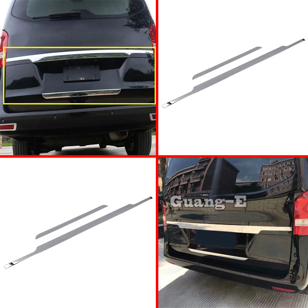 

Stick Trunk Stainless Steel Rear Rear Door Trunk Tailgate Frame Plate Trim For Benz Vito W447 2016 2017 2018 2019 2020 2021 2022