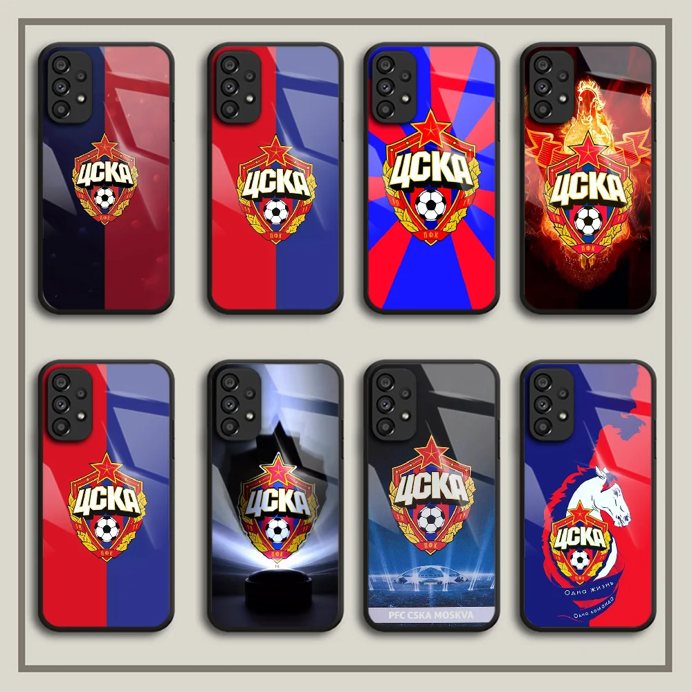 

PFC CSKA Moscow Tempered Glass Phone Case Cover For Samsung Galaxy Note A S 7 10 12 13 20 21 22 32 33 51 52 53 71 Fe Plus Ultra