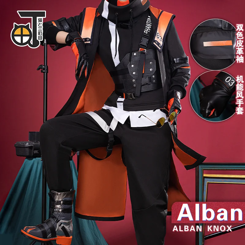 

Anime Vtuber Alban Knox Cosplay Costume Male Beautiful Handsome Game Suits Uniform Halloween Outfit Fantasia Masculina