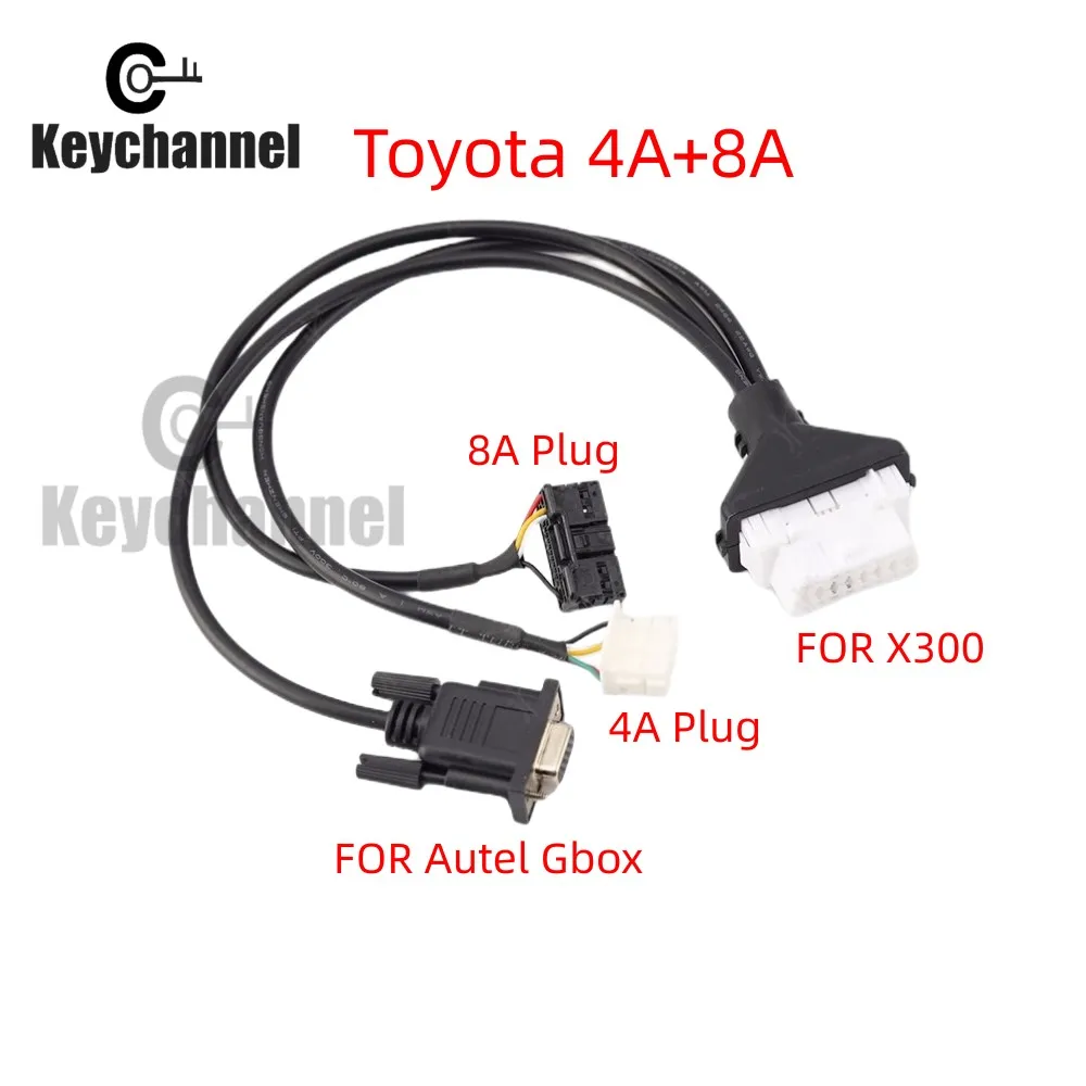 Кабель 2 в 1 для Toyota 4A и 8A, программируемый кабель для Toyota 4A 8A, работает с дистанционным программированием для Autel GBox X300 DP PAD2