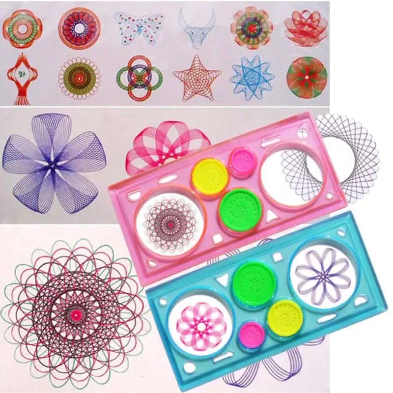 

Painting Multi-function Puzzle Spirograph Geometric Ruler Drafting Tools For Students Drawing Toys Children Learning Art Tool
