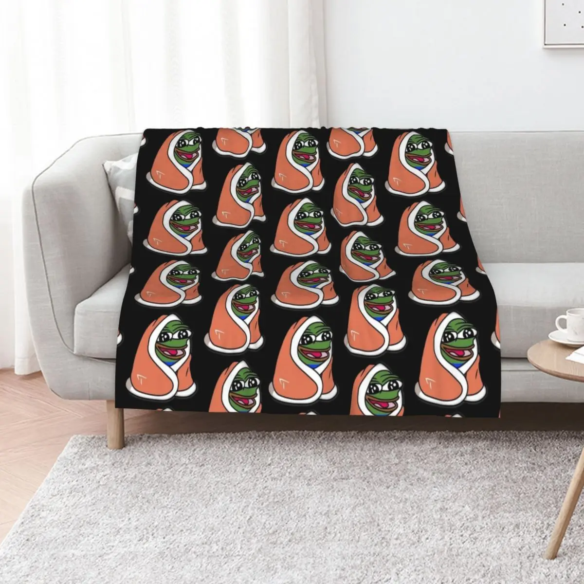 Фото Плед Peepo - pepeblanket pepega twitch discord frog, мягкий теплый плед, подарок для дедушек и бабушек №1