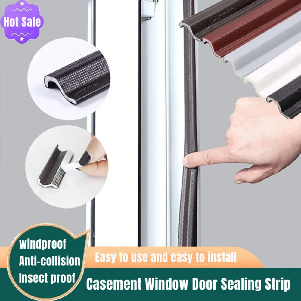 

40M Casement / Sliding Windows Seal tape Soundproof Acustic Foam Weather Stripping Door Seal Gap Filler Noise Reduction Artifact