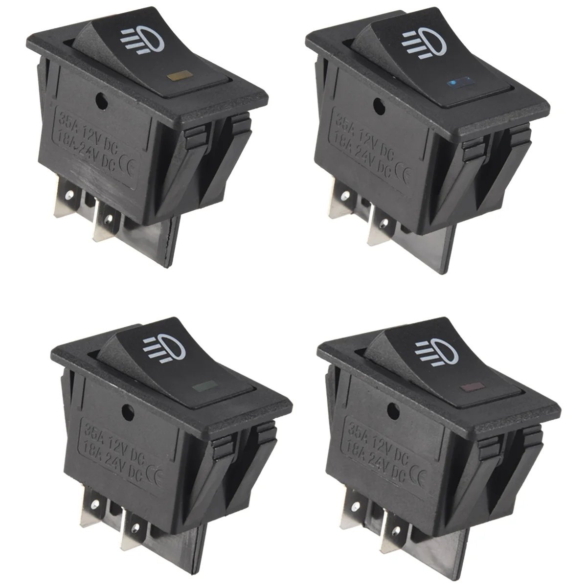 4x12V 35A Автомобиль Грузовик Лодка Противотуманные фары Кулисный переключатель