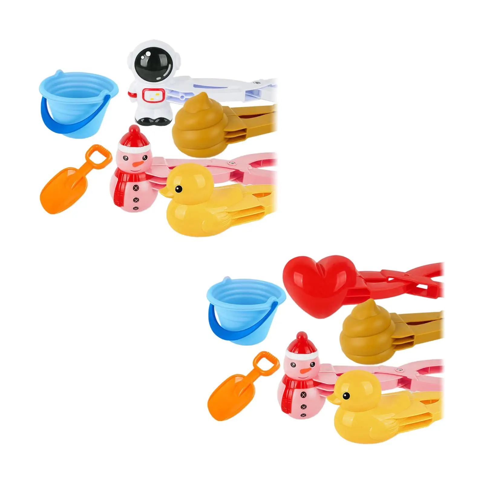 

6 Pieces Snow Clip Snowball Fight Game Multifunctional for Outdoor Beach