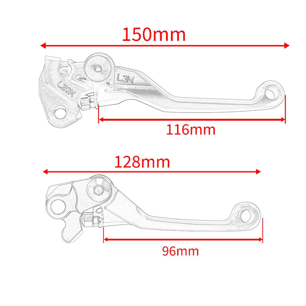 Фото Для Yamaha DT125 DT 125 LC MK2 MK3 DT125R DT125RR DT125RE DT125RL DT200 DT230 LANZA 2 шт. рычаги сцепления CNC Motocross поворотного тормоза №5