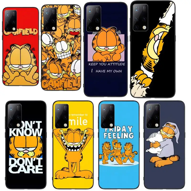 

Cartoon Anime Yellow Cat Phone Case For Samsung A01 A10 A11 A12 A20 S E A21 A30 S A31 A32 A40 A41 A42 A70 A71 Silicone Coque