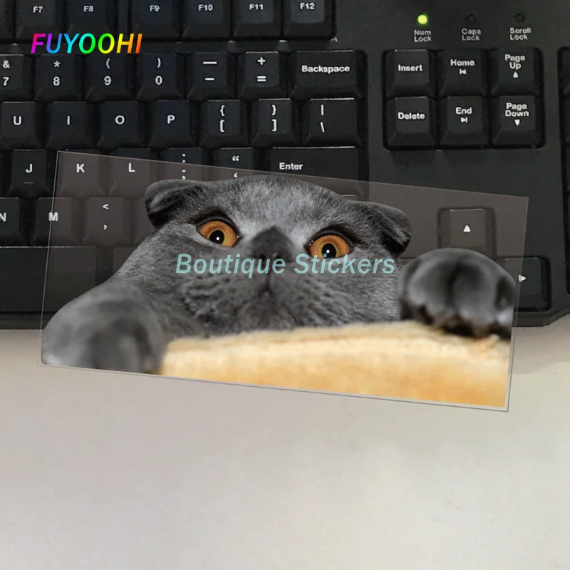 

FUYOOHI Boutique Stickers Funny Cute Cat Decals Waterproof Vinyl Car Sticker 13cm