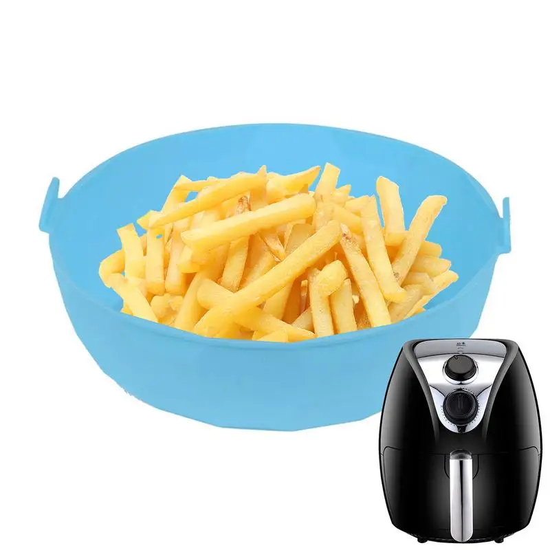 

16cm Air-Fryers Oven Baking Tray Fried Chicken Basket Mat AirFryer Silicone Pot Round Replacemen Grill Pan Accessories