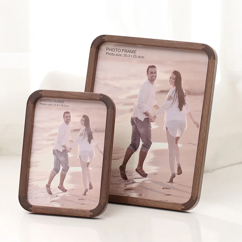 

Photo Frame Wooden Living Room Desktop Custom Solid Wood Modern Light Luxury Simple Photo Creative