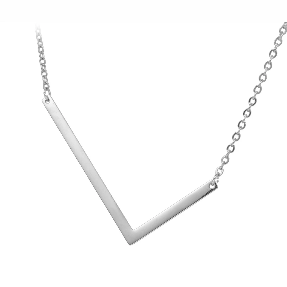 

New Arrive Letter Necklace Stainless Steel Silver Color Name Pendant Chain 45cm