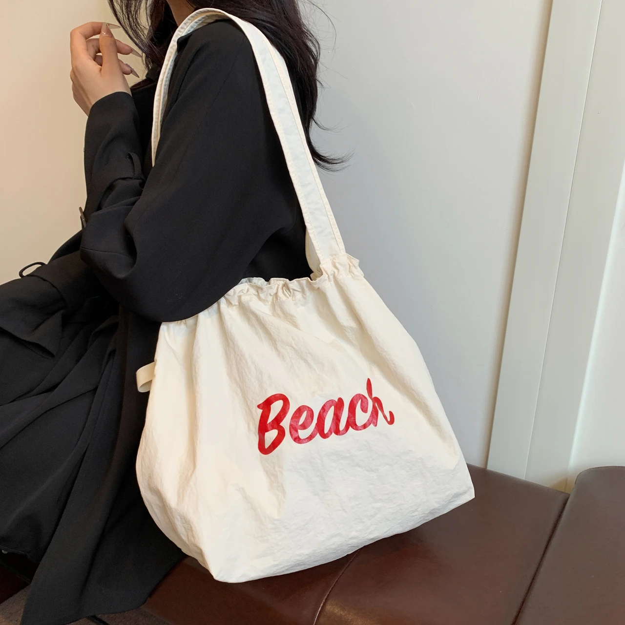 Новая летняя универсальная портативная многоцветная сумка через плечо большой