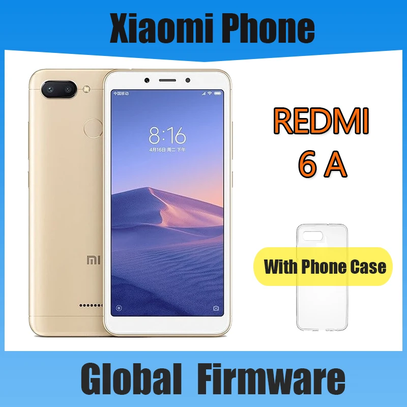 

Xiaomi Redmi 6A Smartphone 3GB 32GB 5.45'' Full Screen AI Face Helio A22 Processor google play app