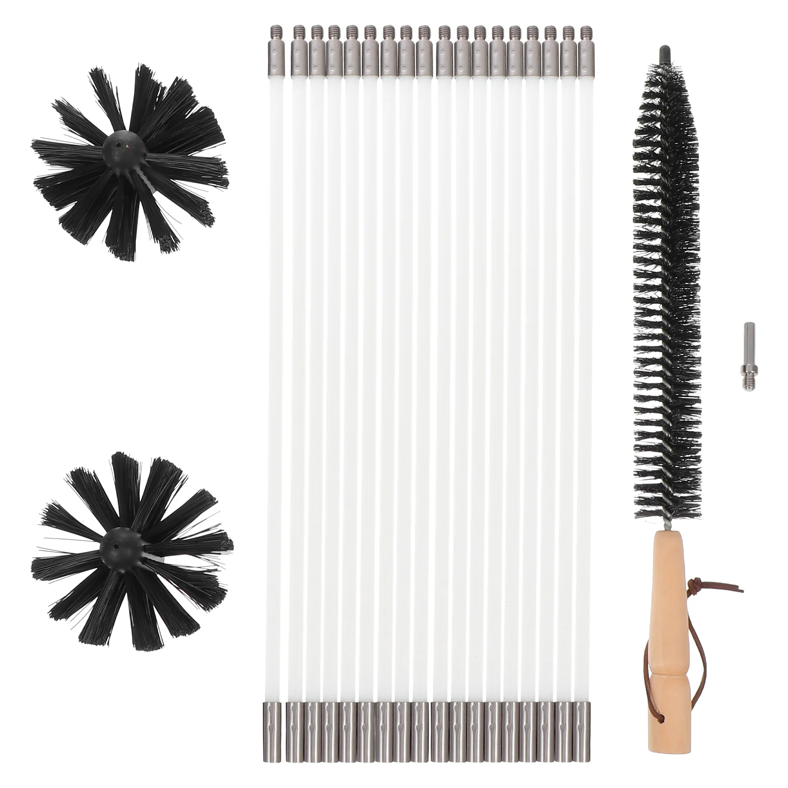 

Chimney Brush Cleaning Kit Vent Sweep Dryer Brushes Tool Flue Remover Fireplace Tools Lint Cleaner House Rods Set Pole Flexible