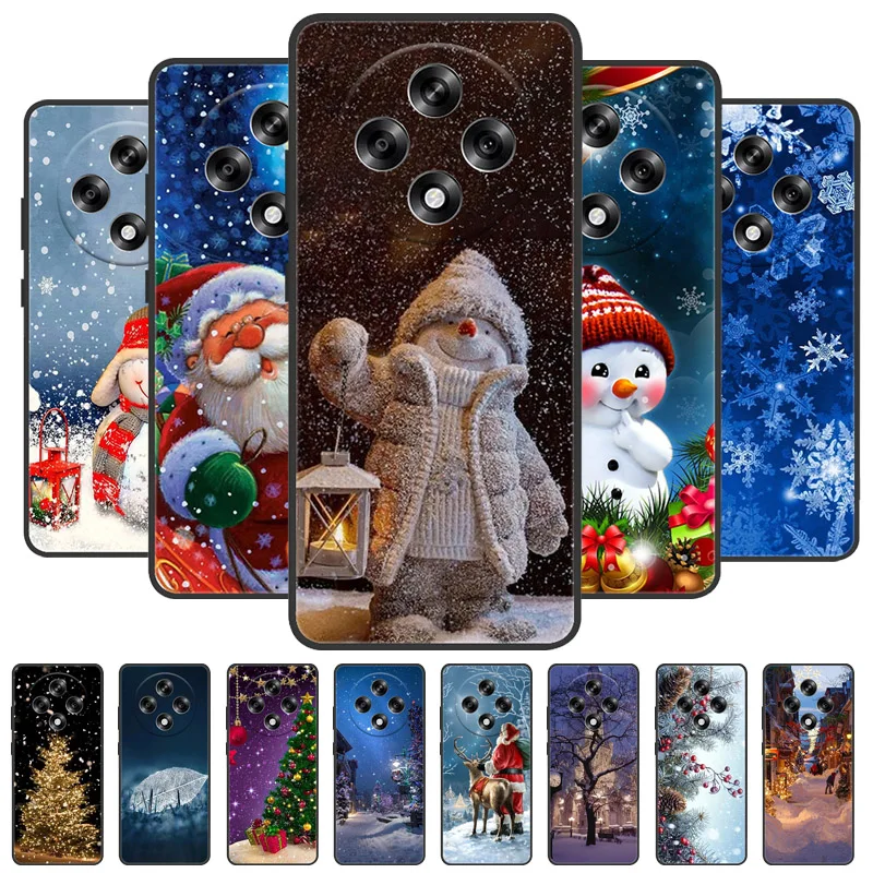 Для OPPO Reno 12F 5G Чехол 12FS Рождественский мягкий силиконовый бампер Задняя крышка