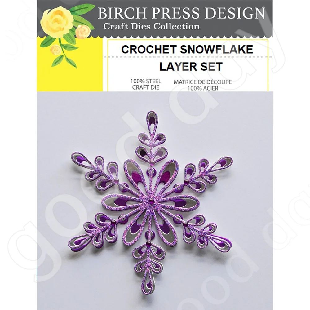 

Christmas Crochet Snowflake Layer Metal Cutting Dies Scrapbook Diary Decoration Embossing Template Diy Greeting Card Handmade
