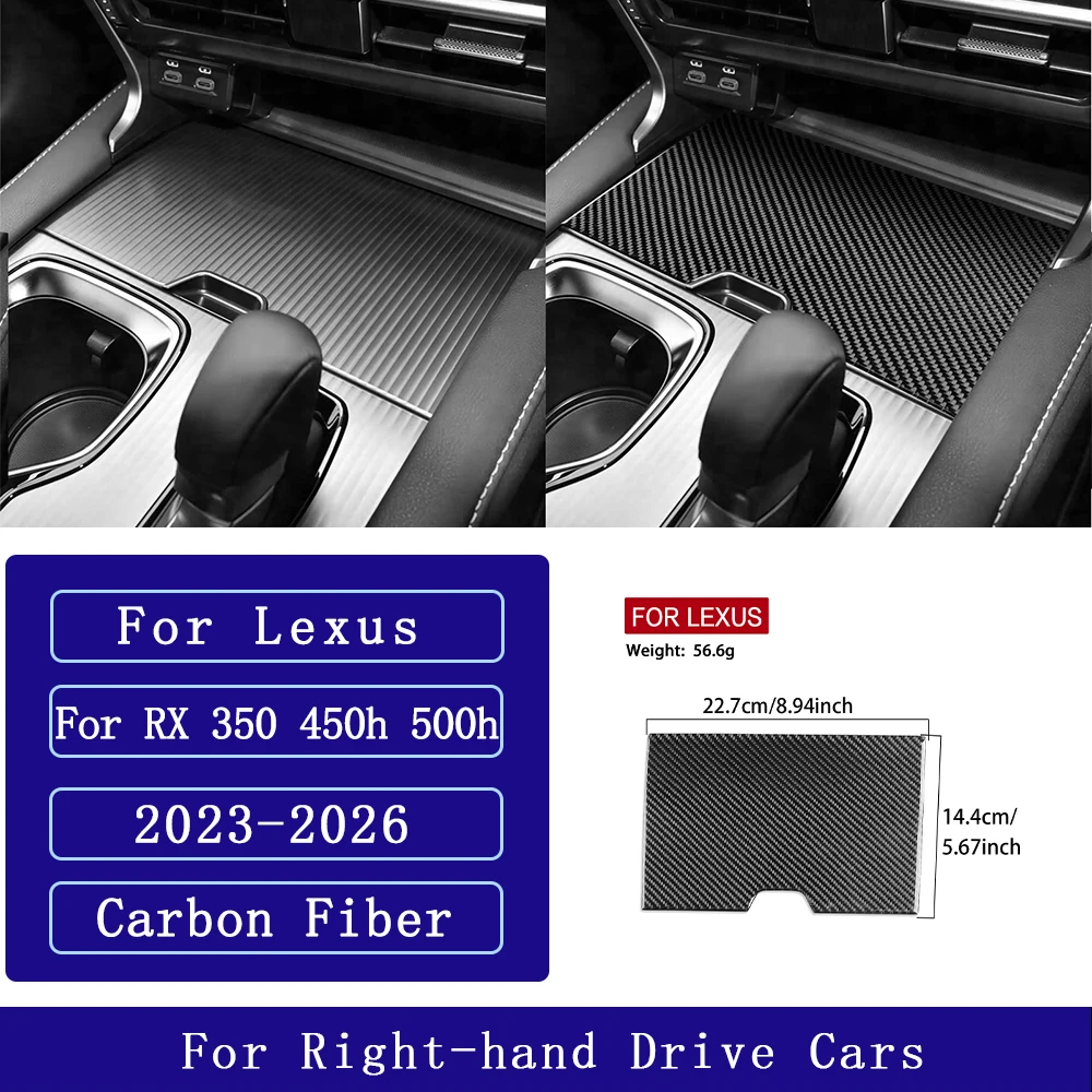 Фото Для Lexus RX 300 350h 500h 2023-2026 Центральная панель управления из углеродного волокна Автомобильные аксессуары Интерьерные декоративные наклейки №5