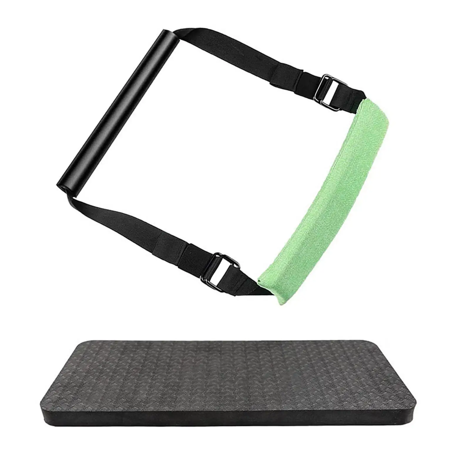 

Hamstring Curl Strap for Door Anchor Abdominal Crunches Equipment with Kneeling Pad Padded Ankle Bar for Unisex Adults Home Gym