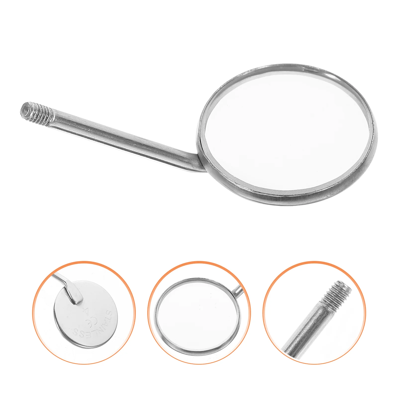 

10Pcs Tool Stainless Steel Dental Mirrors Teeth Cleaning Inspection Mirror Handheld Check Mirror