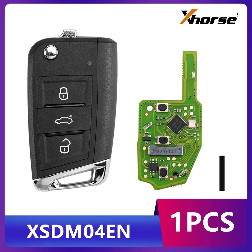 

1 шт. Xhorse XSDM04EN Умный дистанционный ключ в стиле MQB, 3 кнопки