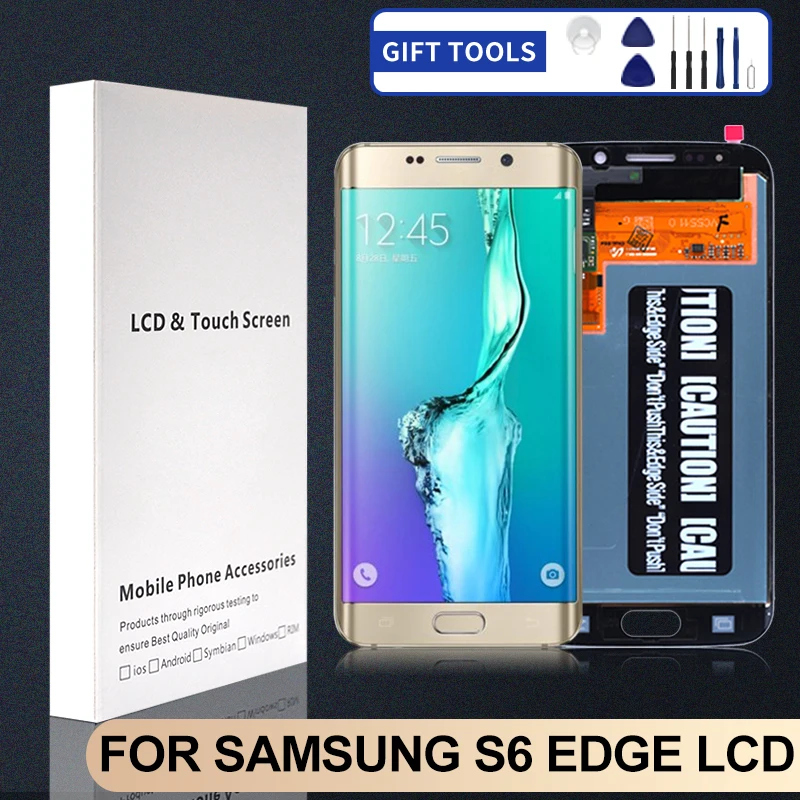 

1Pcs OLED 5.1 Inch G925 Display For Samsung Galaxy S6 Edge Lcd Touch Screen Digitizer G925F Assembly Free Shipping With Tools
