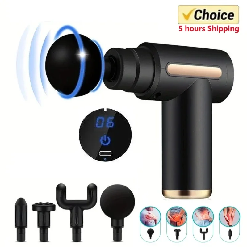 Беспроводной мини-пистолет для массажа мышц аппарат расслабления шеи и