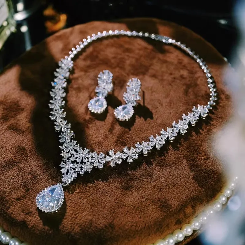 Роскошные Ювелирные наборы CC Женские аксессуары свадебное платье обручальное