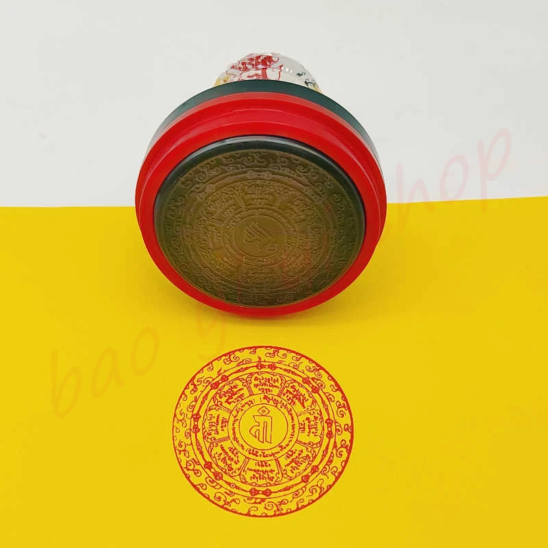 

Sanskrit Jingshe Green Tara, Curse Seal, Automatic Oiling Photosensitive Seal, Auspicious Seal
