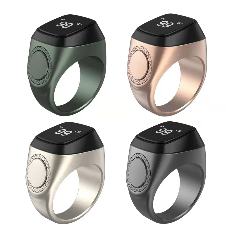 

Muslim Digital Time Reminder Prayer Smart Ring Bracelet with OLED Screen Tally Counter Bluetooth-compatiblet Waterproof
