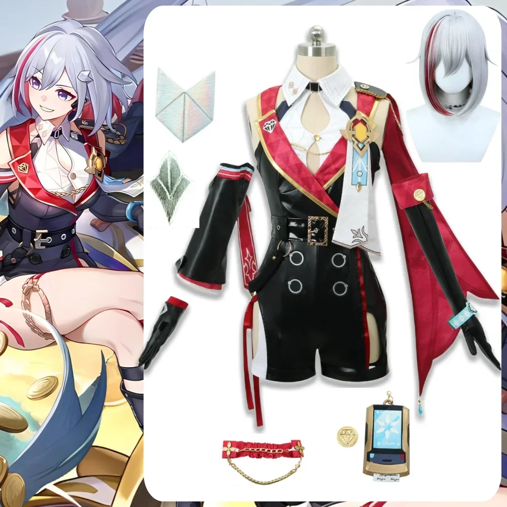 Топаз Косплей Игра Honkai Star Rail Наклейки Костюмы Парик Одежда Наборы