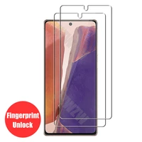 fingerprint unlock glass for samsung galaxy note 20 5g 4g tempered glass screen protectors protective guard film hd clear