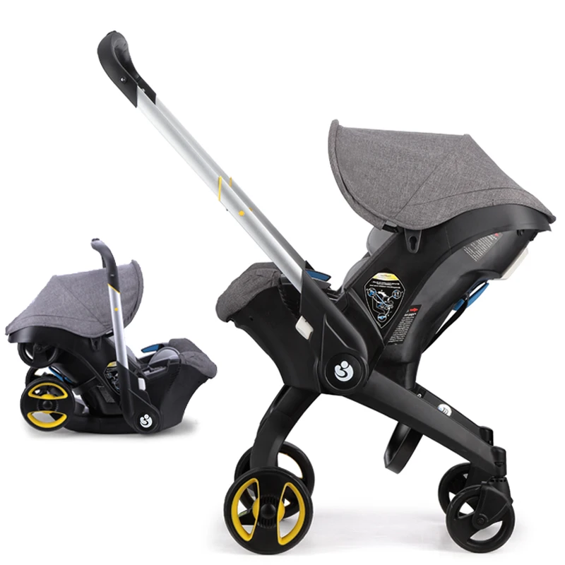 

Luxury Baby Stroller 4 in 1 Trolley Newborn Baby Car Seat Stroller Travel Pram Stoller Baby Bassinet Pushchair Carriage Basket